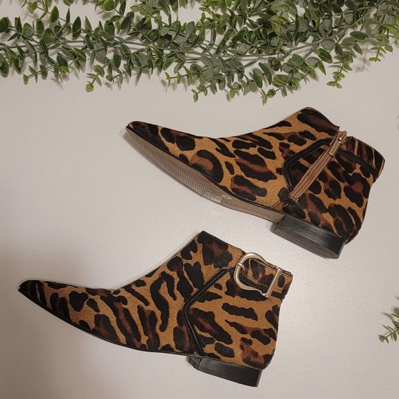 Sole Society Shoes - Sole Society Keema Fur Leopard Print Booties